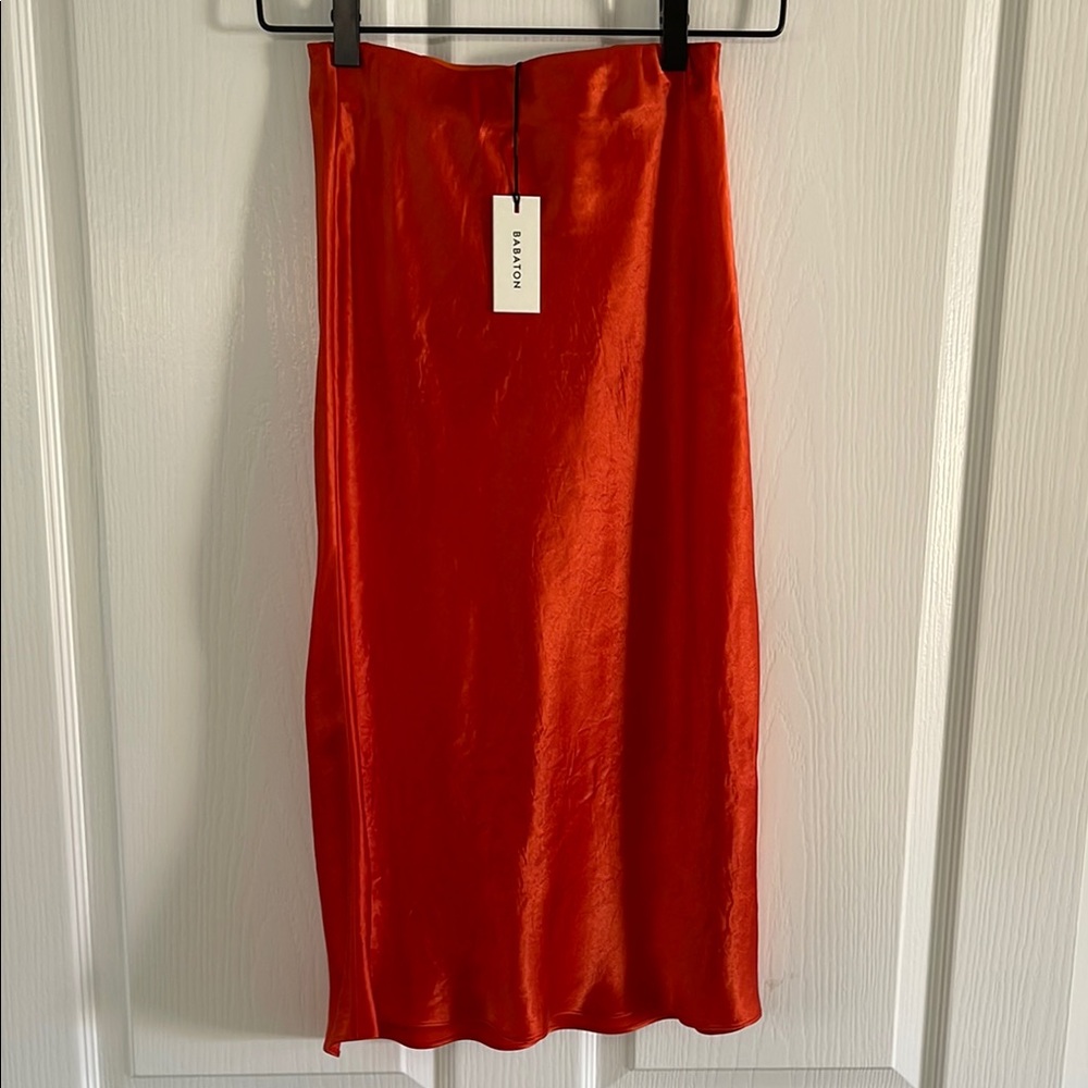 Aritzia Babaton Satin Midi Skirt